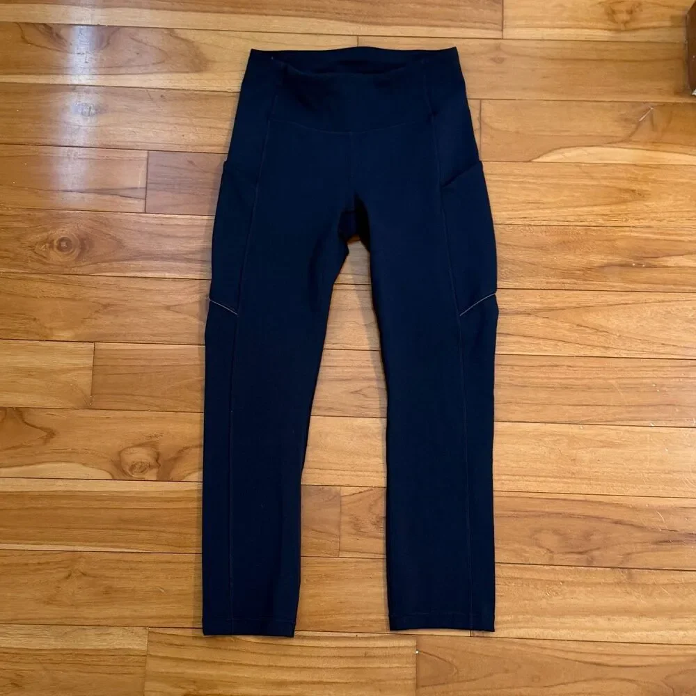 Women Lululemon Speed Up Crop Leggings High Rise 21
